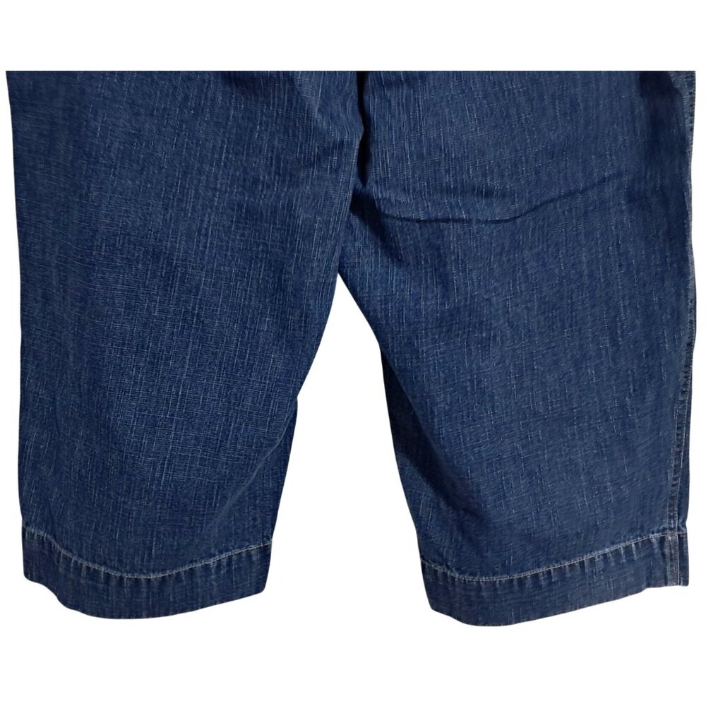 Studio Works Petite Womens Denim Capri Pants Blue Size 16P Cotton Casual - Picture 8 of 10